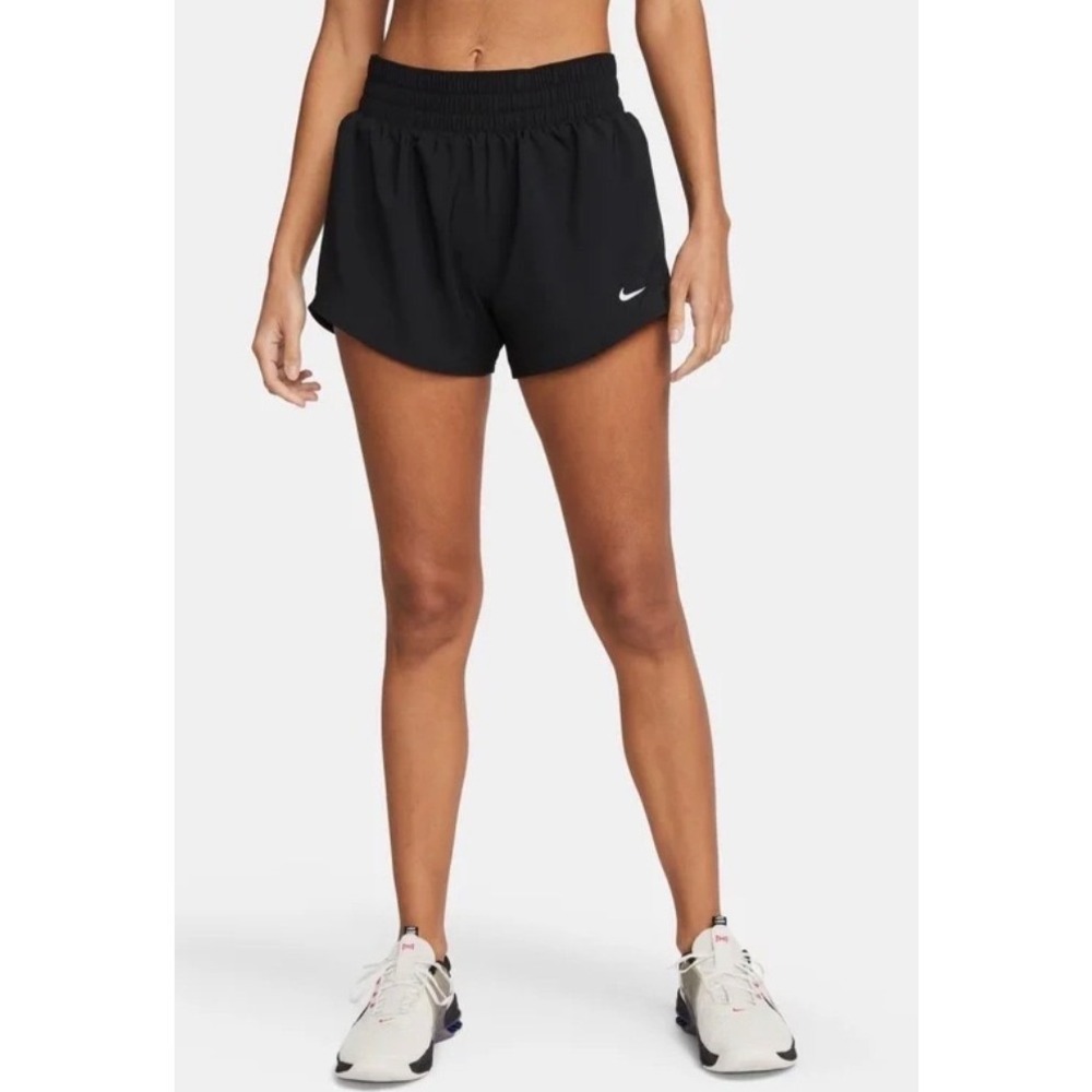 Nike Running Shorts Women M Black NESS8202 Zipper Pocket Athletic Activewear